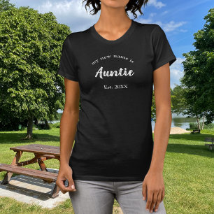 Min nya Namn är Auntie på Black T-Shirt