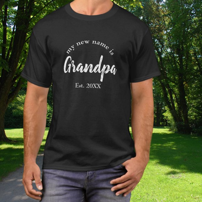 Min nya Namn är farfar White New Grandfather T Shirt (Skapare uppladdad)