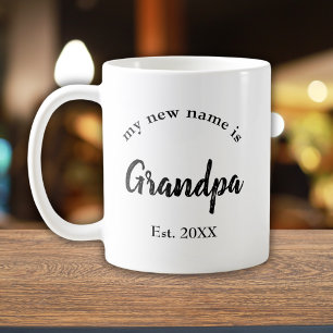 Min nya Namn är Grandpa New Grandfather Coffee Mug Kaffemugg