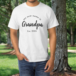 Min nya Namn är Grandpa New Grandfather T-Shirt