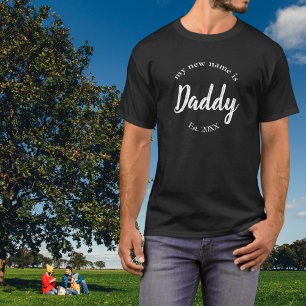 Min nya Namn är pappa New pappa på Black Est T Shirt