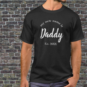 Min nya Namn är pappa New pappa på Black T-Shirt