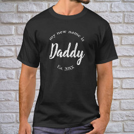 Min nya Namn är pappa New pappa på Black T-Shirt