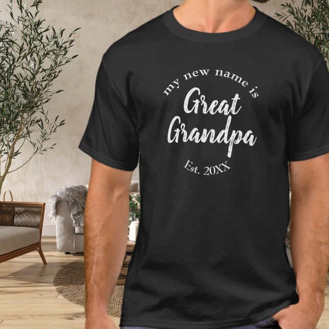 Min nya Namn är Underbar morfar på Black Est T Shirt (Skapare uppladdad)