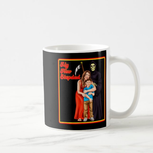 Min nya styvfar Ironiska skjortor - Roligt ironisk Kaffemugg (Höger)