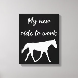 Min nya tid att arbeta med Horse Funny Canvastryck