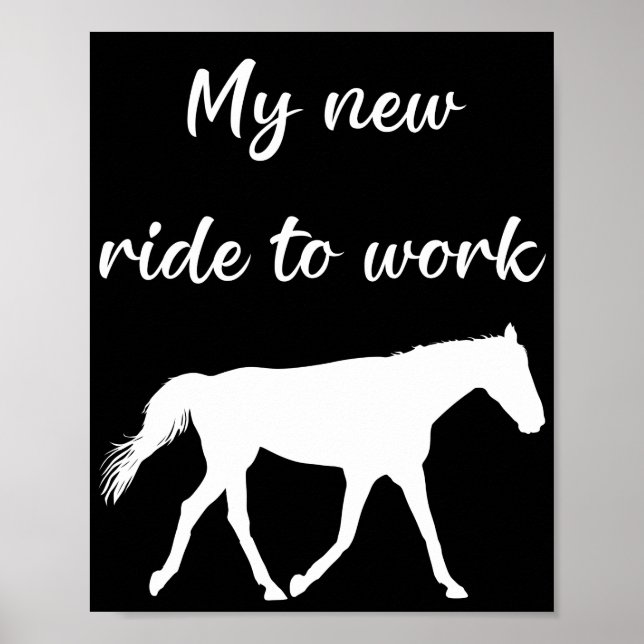 Min nya tid att arbeta med Horse Funny Poster (Framsidan)