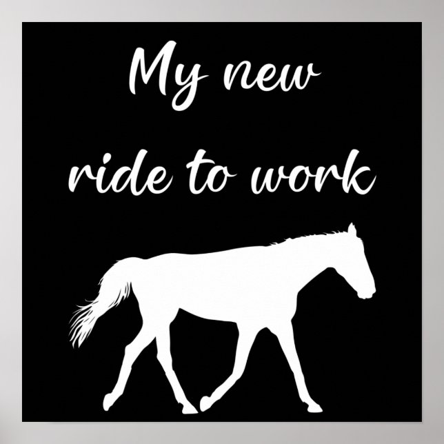 Min nya tid att arbeta med Horse Funny Poster (Framsidan)
