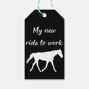 Min nya tid att arbeta med Horse Funny Presentetikett