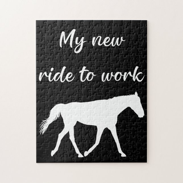 Min nya tid att arbeta med Horse Funny Pussel (Vertikal)