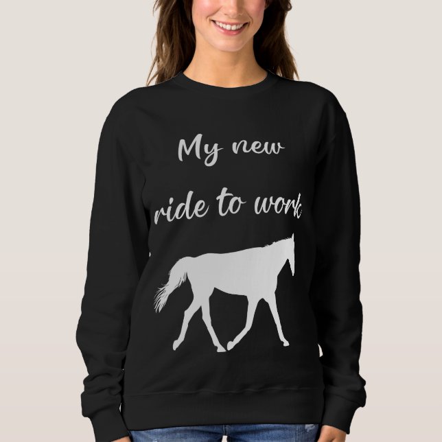 Min nya tid att arbeta med Horse Funny T Shirt (Framsida)