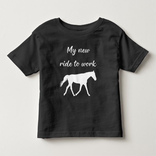 Min nya tid att arbeta med Horse Funny T Shirt (Framsida)