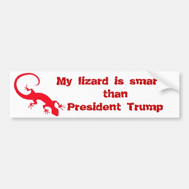 Min ödla är smartare än president Trump Bildekal (Framsidan)