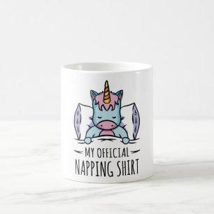Min officiell bläddrar med sovande Unicorn Kaffemugg