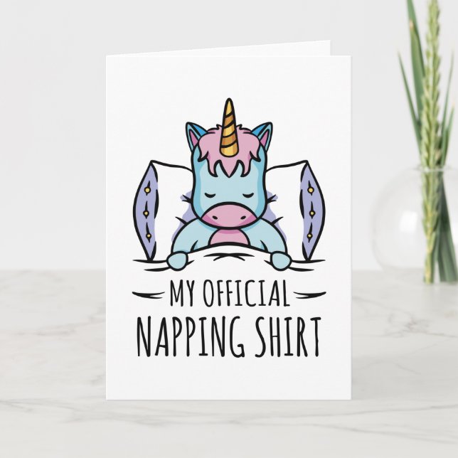 Min officiell bläddrar med sovande Unicorn Kort (Framsida)
