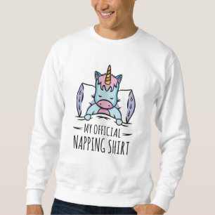 Min officiell bläddrar med sovande Unicorn Lång Ärmad Tröja