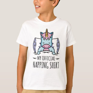 Min officiell bläddrar med sovande Unicorn T Shirt