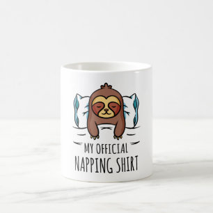 Min officiell blöjar skjortan med sovande Sloth Kaffemugg