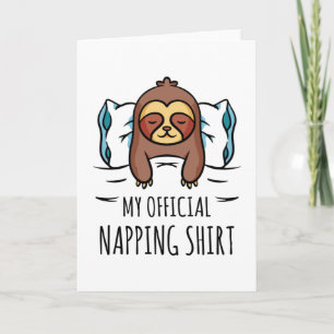 Min officiell blöjar skjortan med sovande Sloth Kort