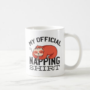 Min officiell blöjskjorta - Lazy sov Sloth Kaffemugg