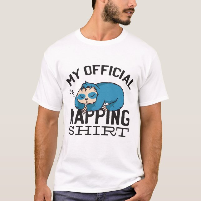 Min officiell blöjskjorta - Lazy sov Sloth T Shirt (Framsida)