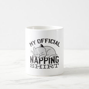 Min officiell blöjskjorta - Lazy sover Cat Kaffemugg