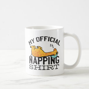 Min officiell blöjskjorta - Lazy sover Giraffe Kaffemugg