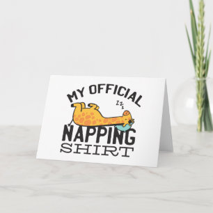 Min officiell blöjskjorta - Lazy sover Giraffe Kort