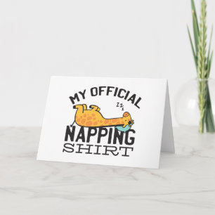 Min officiell blöjskjorta - Lazy sover Giraffe Kort