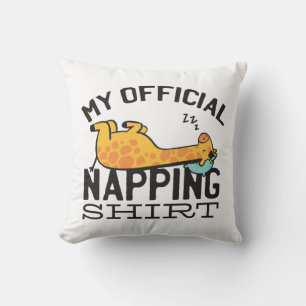 Min officiell blöjskjorta - Lazy sover Giraffe Kudde