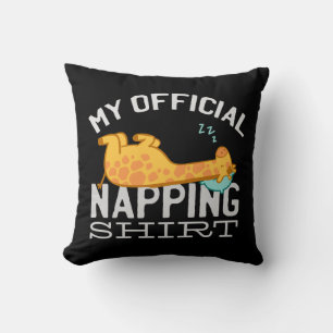 Min officiell blöjskjorta - Lazy sover Giraffe Kudde