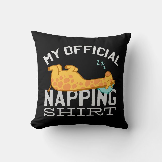 Min officiell blöjskjorta - Lazy sover Giraffe Kudde (Framsida)