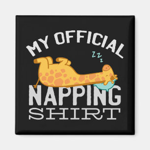 Min officiell blöjskjorta - Lazy sover Giraffe Magnet