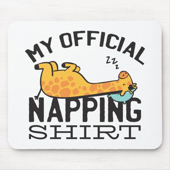 Min officiell blöjskjorta - Lazy sover Giraffe Musmatta (Framsidan)