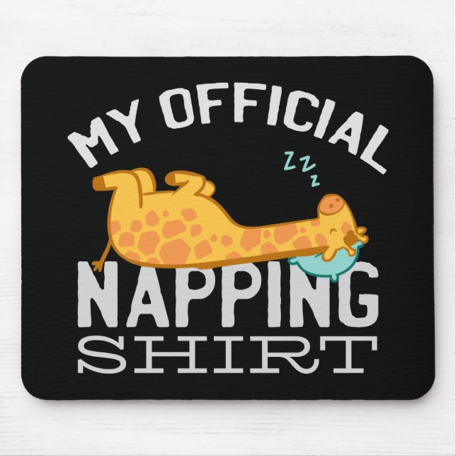 Min officiell blöjskjorta - Lazy sover Giraffe Musmatta (Framsidan)