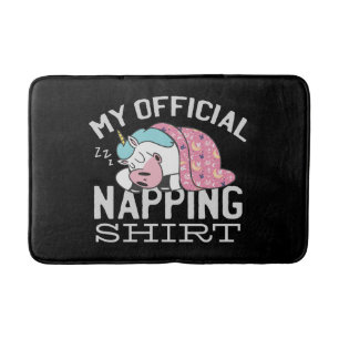 Min officiell blöjskjorta - Lazy sover Unicorn Badrumsmatta