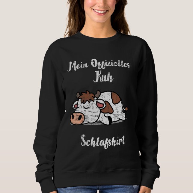 Min Officiell Cow Sreakklänning Nightdress Pajamas T Shirt (Framsida)
