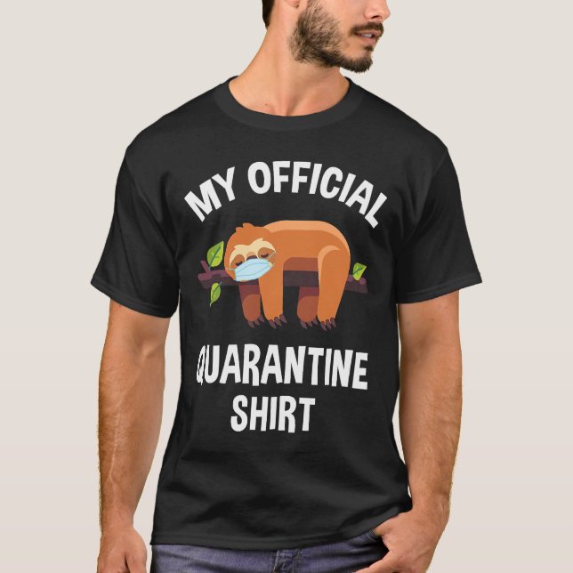 Min Officiell Quarantine Sloth Ansikte Mask T Shirt (Framsida)