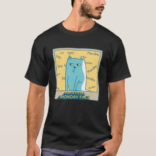 Min officiella måndagsgrimma roliga katt t shirt