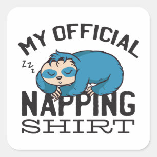 Min officiella tupplärsshirt - Lata sovande Sengån Fyrkantigt Klistermärke