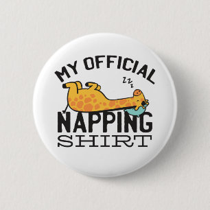Min officiella tupplugn - Lat giraff som sover Knapp