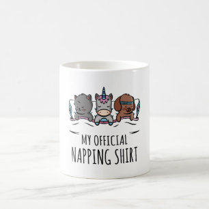 Min officiella tupplurande skjorta sovande Enhörni Kaffemugg
