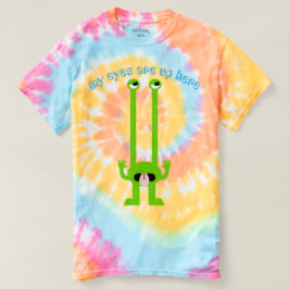 "Min Ögon är här uppe" Fåniget Alien Emoji Shirt T