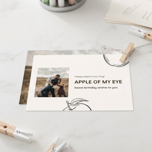 Min Ögonsten Anpassad Födelsedags Fotokort Kort (Apple Of My Eye Custom Birthday Photo Card)