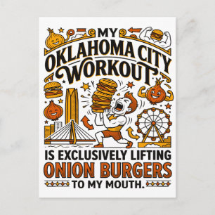 Min Oklahoma City Onion Burgers-träning Vykort