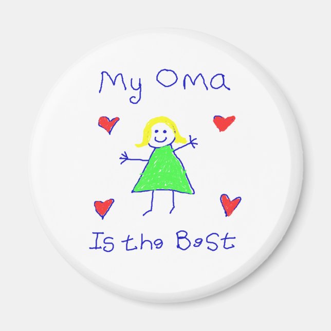 Min Oma är bäst Magnet (Framsidan)