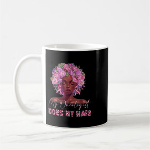 Min onkolog gör min hårstöttare bröstkorg. kaffemugg