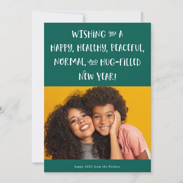 Min önskan för 2021 | Foto Grattis på nyåret Julkort (Framsida)