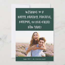 Min önskan för 2022 | Skoggrön Gott Nytt År Julkort