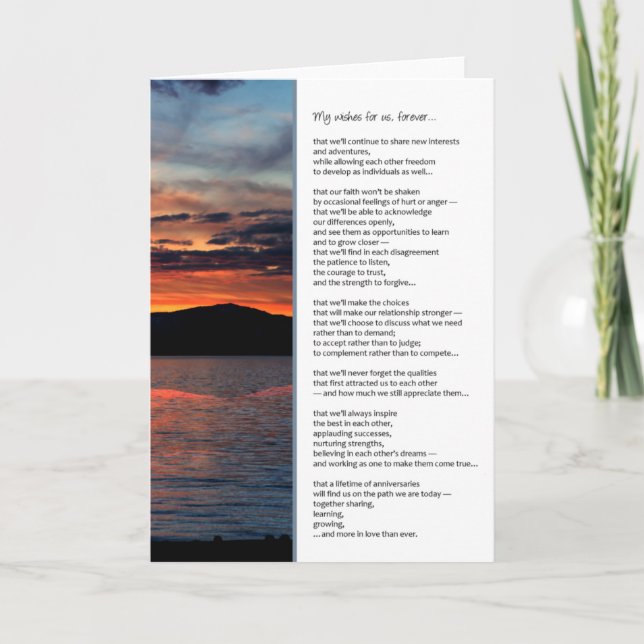 Min Önskemål för oss, för evigt... Kort (Framsida)